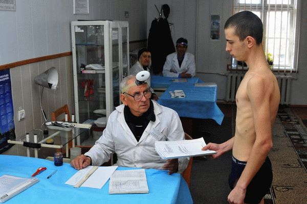 Медосмотр в военном комиссариате