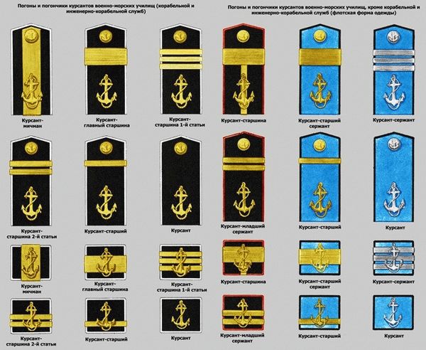 Звания на флоте в России по порядку: от матроса до адмирала