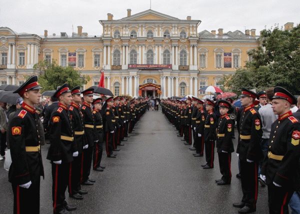 На построении